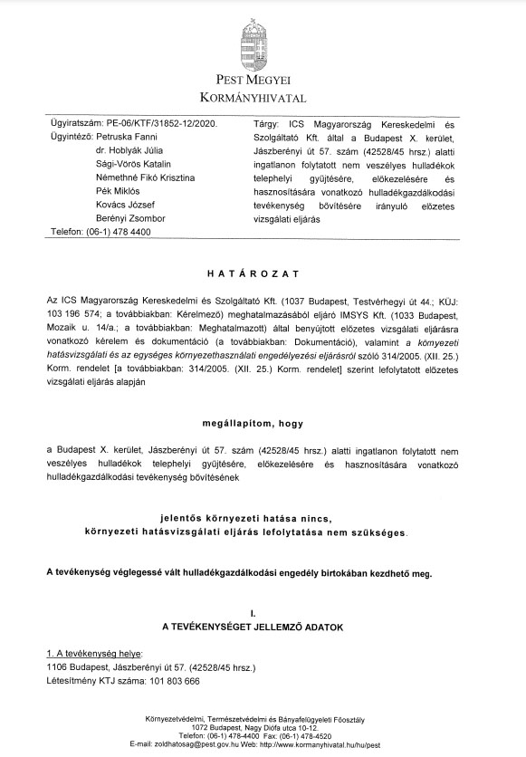 ICS Magyarország - Kábelfeldolgozás