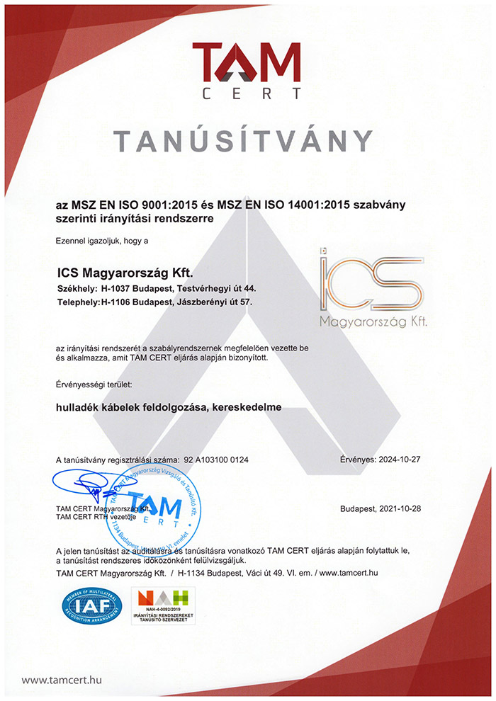 ICS Magyarország - Kábelfeldolgozás